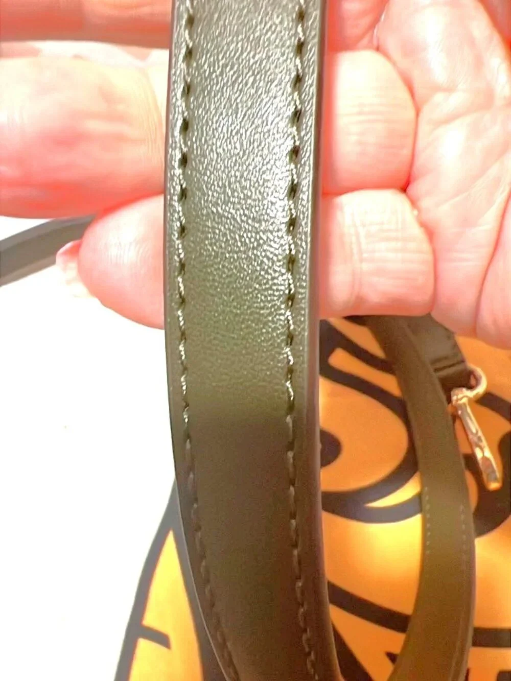 Michael Kors Olive Green Leather Crossbody Strap • Gold Hardware • New